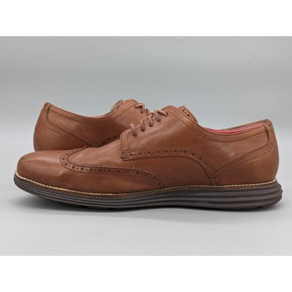 Cole Haan Men\'s Original Grand Wingtip Oxford Brown Shoes C26472 Size 12 M main image 4